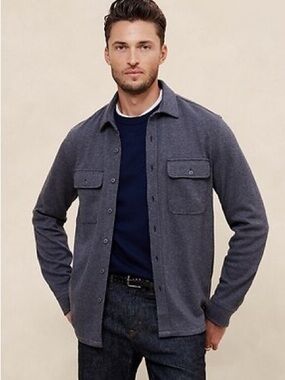 Banana Republic Men’s Small Long Sleeve Twill Knit Button Down